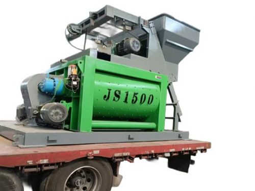 Двухвальный принудительный бетоносмеситель (с ковшовым подъёмником) JS1500 Фото 8