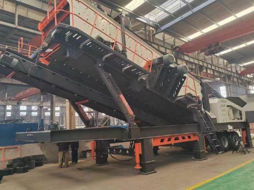 ДСК на колёсном ходу S-YK2470-4 с дизельной электростанцией Мобильный грохот с четырьмя ленточными конвейерами B650×15 м