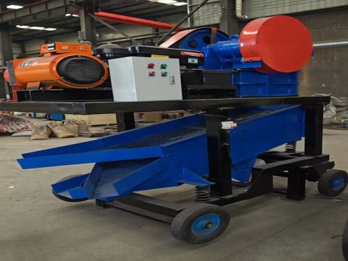 Колесная щековая дробилка PE200х300 с электродвигателем