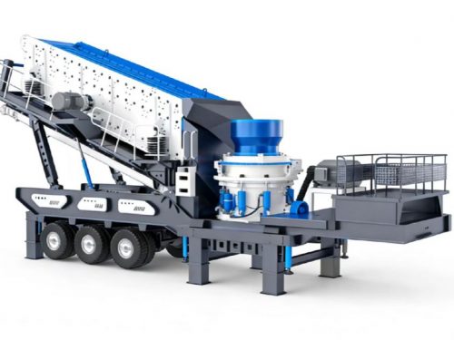 Колёсная конусная дробильная установка S-HP200-2C С выносным ленточным конвейером и виброситом 4YZK1860