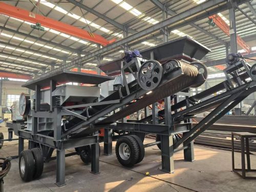 Мобильная щековая дробилка на колесах PE250х400 с питателем, конвейером