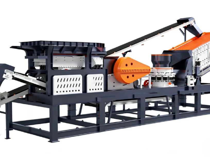 Рамная дробильно-сортировочная установка в четырёхмодульной компоновке SK-E69CS1200-4C с ДГУ WP12-450 Фото 1